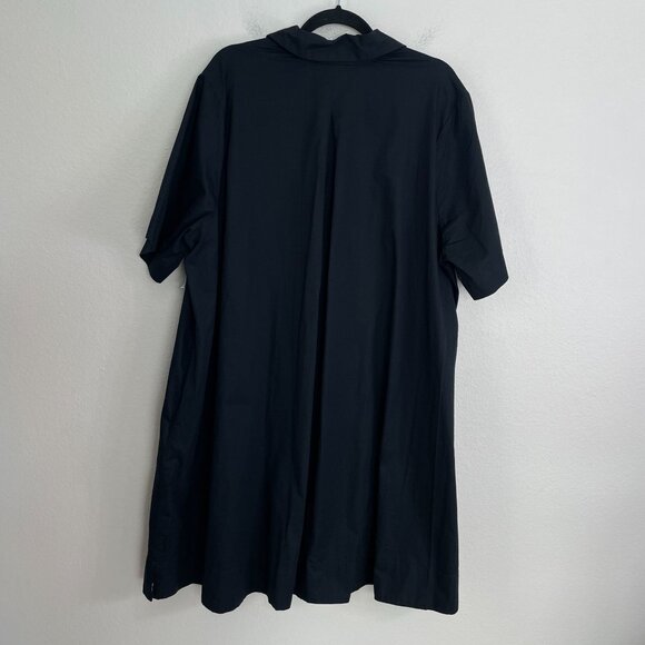 NEW Old Navy Womens Plus XXL Tall Black Short Sleeve Shirt Dress Pockets - Picture 10 of 11